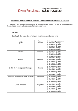 Retifica&ccedil;&atilde;o do Resultado do Edital de Transfer&ecirc;ncia n&ordm; 02