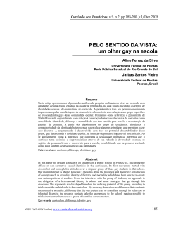 Pelo sentido da vista: um olhar gay na escola