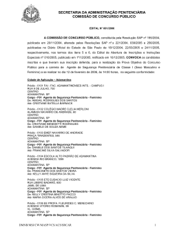 secretaria da administra&ccedil;&atilde;o penitenci&aacute;ria comiss&atilde;o de concurso