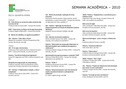 Programa&ccedil;&atilde;o da Semana Acad&ecirc;mica 2010