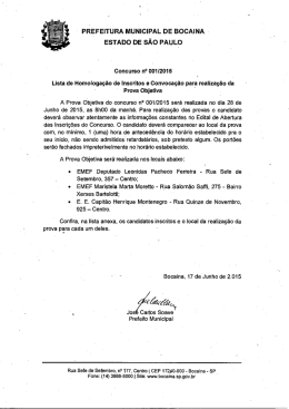 ` PREFEITURA MUNICIPAL DE BOCAINA
