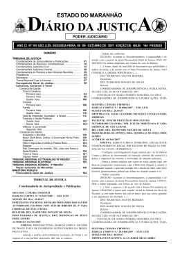 diário da justiça - Portal do Poder Judiciário do Estado do Maranhão