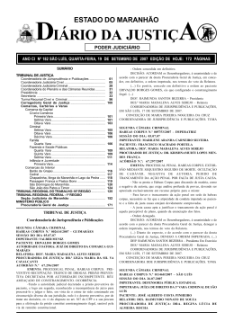 di&aacute;rio da justi&ccedil;a - Portal do Poder Judici&aacute;rio do Estado do Maranh&atilde;o