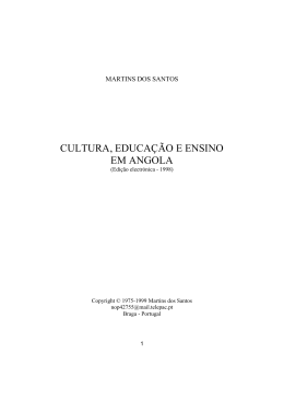 CULTURA, EDUCAÇÃO E ENSINO EM ANGOLA - Info