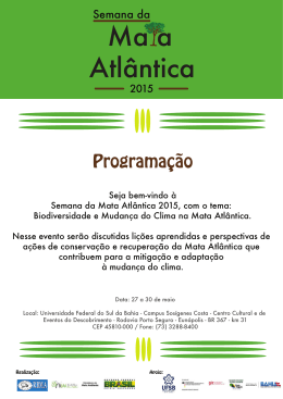 Programa&ccedil;&atilde;o da Semana da Mata Atl&acirc;ntica