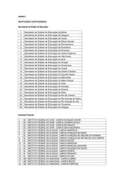 ANEXO I INSTITUI&Ccedil;&Otilde;ES CERTIFICADORAS