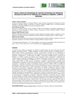 RESULTADOS DO PROGRAMA DE GEST&Atilde;O INTEGRADA