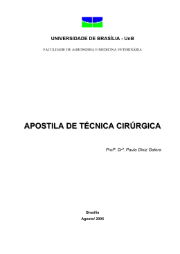 APOSTILA DE TÉCNICA CIRÚRGICA