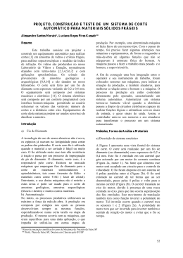 projeto, constru&ccedil;&atilde;o e teste de um sistema de corte