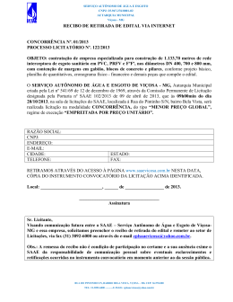 SERVI&Ccedil;O AUT&Ocirc;NOMO DE &Aacute;GUA E ESGOTO