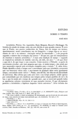 ESTUDO SOBRE O TEMPO - Universidade de Coimbra