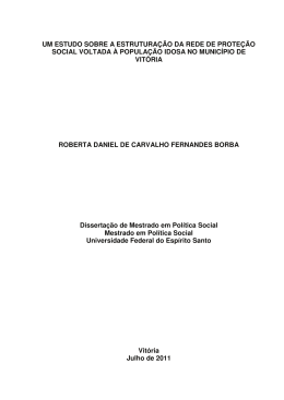 um estudo sobre a estruturação da rede de proteção social voltada