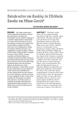 Estudo sobre um Ranking de Eficiência Escolar em Minas