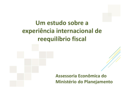 Um estudo sobre a experiência internacional de reequilíbrio fiscal