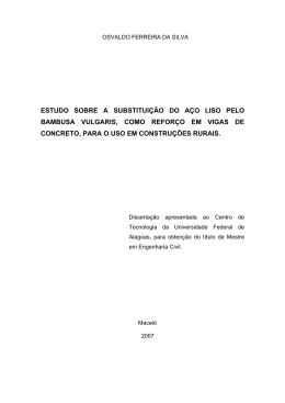 Estudo sobre a substituição do aço liso pelo bambusa vulgaris