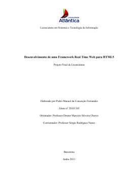 Desenvolvimento de uma Framework Real Time Web para HTML5