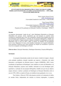 levantamento das dissertações e teses no paraná sobre