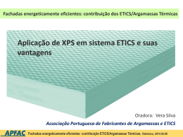 Aplicação de XPS em sistema ETICS e suas vantagens