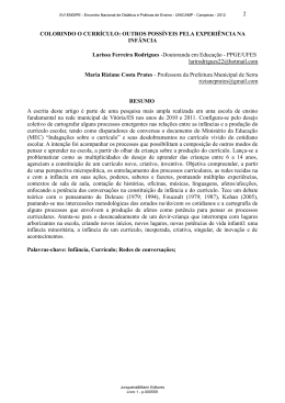 COLORINDO O CURR&Iacute;CULO: OUTROS POSS&Iacute;VEIS PELA