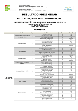 Acesse o resultado preliminar para a vaga de Professor