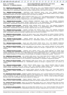 Ano 6 &ndash; n&ordm; 124/2014 Data de Disponibiliza&ccedil;&atilde;o: segunda