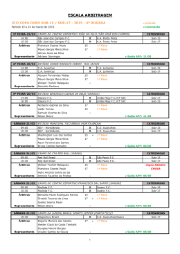 ESCALA ARBITRAGEM - Associa&ccedil;&atilde;o Paulista de Futebol