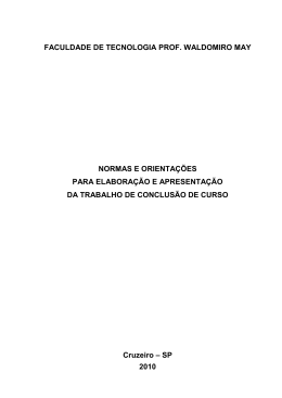 FACULDADE DE TECNOLOGIA DE CRUZEIRO