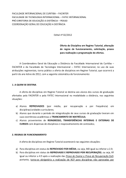 FACULDADE INTERNACIONAL DE CURITIBA &ndash; FACINTER