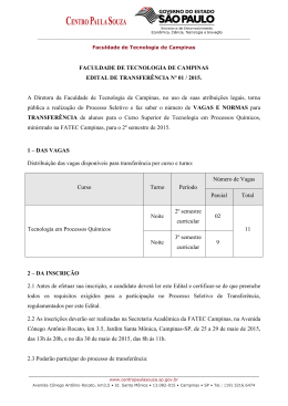 FACULDADE DE TECNOLOGIA DE CAMPINAS