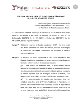 portaria da faculdade de tecnologia de são