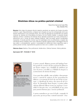 Diretrizes &eacute;ticas na pr&aacute;tica pericial criminal