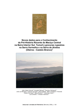 Pr&eacute;-Hist&oacute;ria Recente Maci&ccedil;o Central