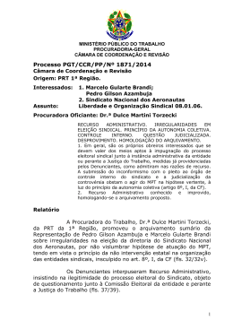 Processo PGT/CCR/PP/Nº 1871/2014