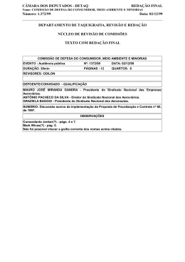 02/12 - Câmara dos Deputados