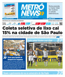 + VEJA MAIS - Metr&ocirc; News