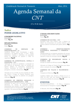 Agenda Semanal da CNT