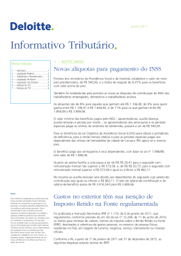 Informativo Tribut&aacute;rio - Deloitte Touche Tohmatsu