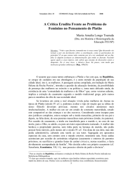 A Cr&iacute;tica Erudita Frente ao Problema do Feminino no Pensamento