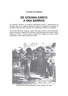 NO FEMININO - Federação Portuguesa de Ciclismo