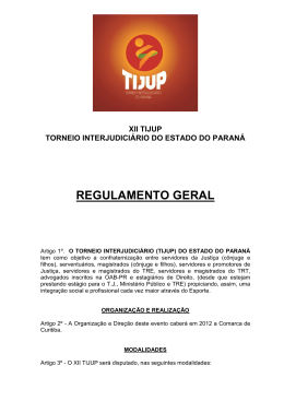 XII Tijup Regulamento