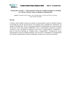 &ldquo;Penduradas no tempo...&rdquo;: Representa&ccedil;&otilde;es Sociais do