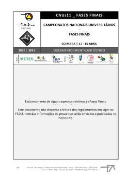 Documento Orientador dos CNUs 2011