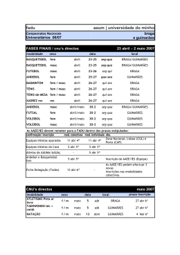 Calendarização CNU