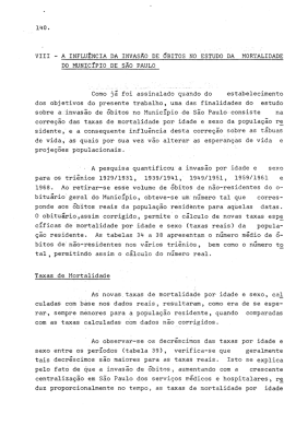 vIII - A INFLUÊNCIA DA INvAsÃo DE ÓBITos No I.ESTUDO