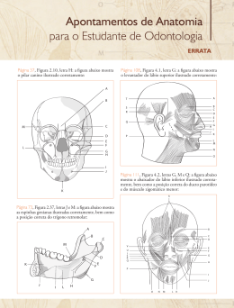 Apontamentos de Anatomia para o Estudante de Odontologia