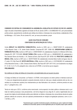 EXMO. SR. DR. JUIZ DE DIREITO DA &ordf; VARA FEDERAL DO RIO DE