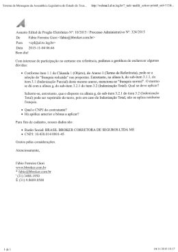 Pregão Eletrônico nº 010/2015 - Assembleia Legislativa do Estado