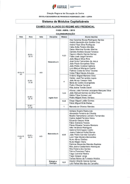 Fase: abril /2015 - Escola Secund&aacute;ria de Francisco Rodrigues Lobo