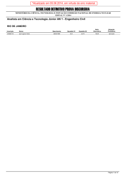 RESULTADO DEFINITIVO PROVA DISCURSIVA