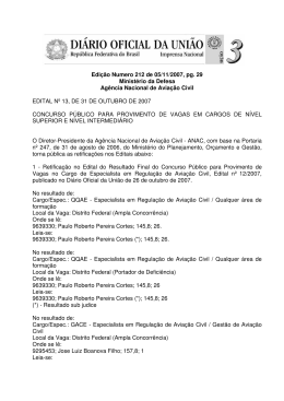 Edital N&ordm; 13/2007